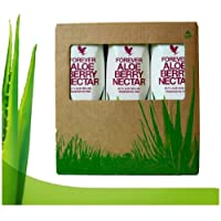 Forever living tripack 3x1 litro aloe vera gel sabor arándano manzana et melocotón pulpa 100% natural zumo puro para…